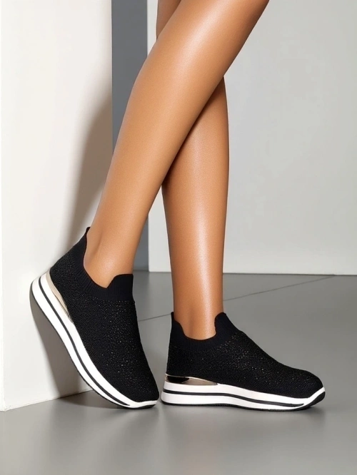 Royalfashion Damen Slipper Stoff Sport Schuhe Terrifa