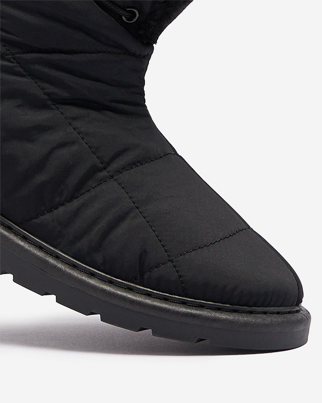 Damenstiefeletten Luna Schwarz Stoff Warm für den Winter