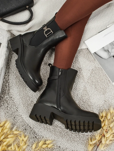 Höhere Damenstiefeletten aus Öko-Leder Ovella