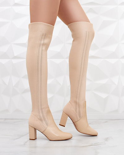 Royalfashion Damen Stiefel zum Hineinschlüpfen Nolera