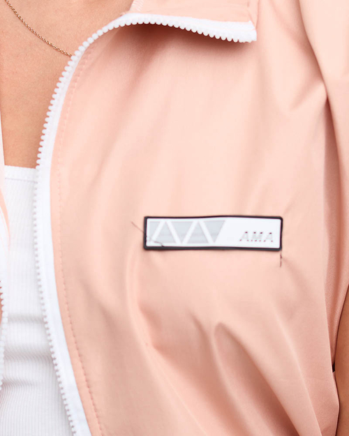 Жіночий бежевий спортивний світшот на блискавці - Одяг