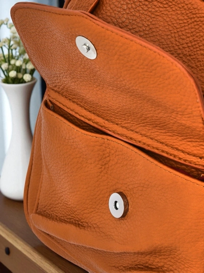 Eleganter Damenrucksack Calista Camel Öko-Leder Królewska Moda