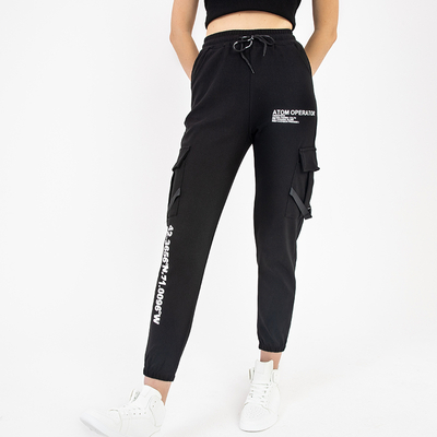 Schwarze Cargohose für Damen - Kleidung
