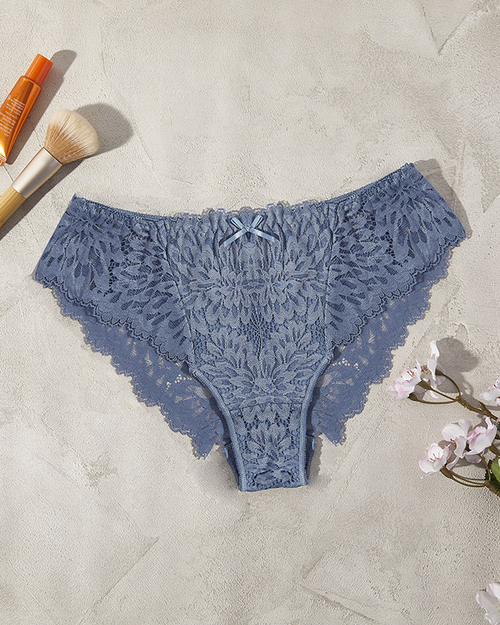 Блакитні мереживні трусики