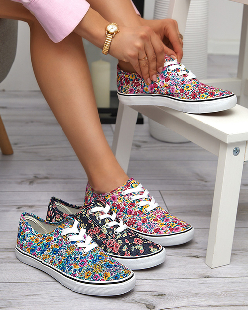 Жіночі сині кросівки з квітами Sertoli - Взуття