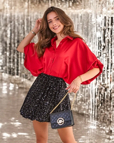 Royalfashion Kurzer Damenrock mit Pailletten