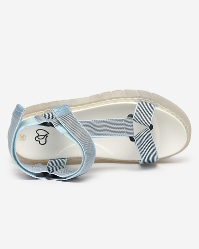 Blaue Cinore-Sandalen für Damen mit Klettverschluss - Footwear