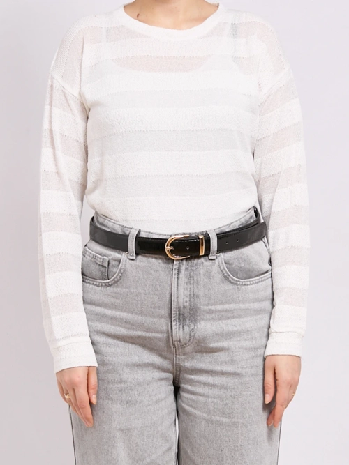 Лакірований жіночий ремінь для штанів casual