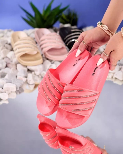 Koralle Damenhausschuhe mit Zirkonias Mytaris - Schuhe