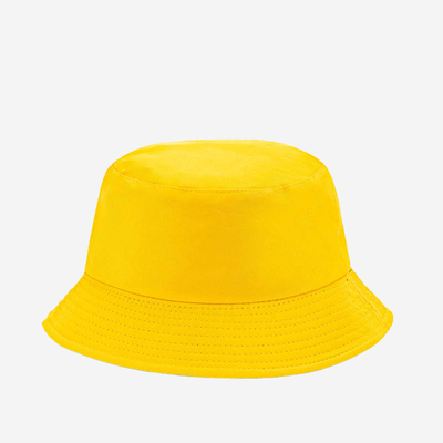 Wendbarer Fischerhut für Damen in Gelb und Schwarz - Accessoires