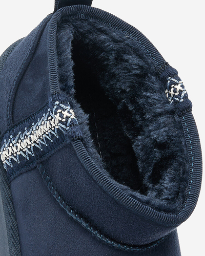 Royalfashion Hellbraune Damenschuhe a'la Schneestiefel mit Ornament Parisela