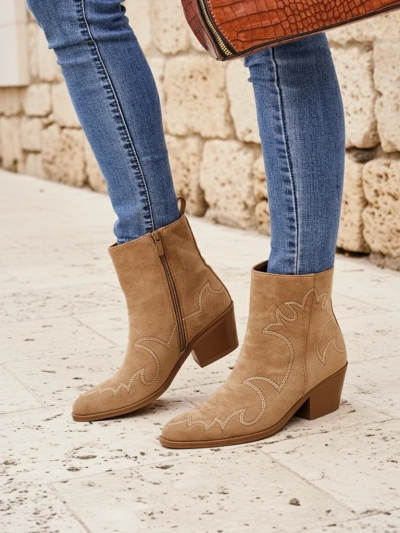 Velvet Ash Damen Cowboystiefel – mit Absatz