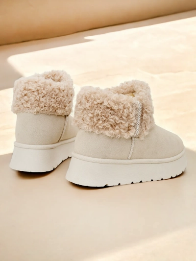 Royalfashion Damen Schneestiefel mit Pelz Rovvoy