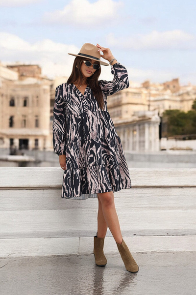 Royalfashion Damen Print Kleid