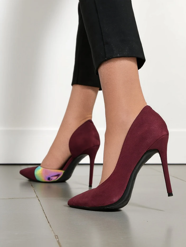 Royalfashion Damenpumps mit einer Schleife und holografischem Einsatz Dremtru