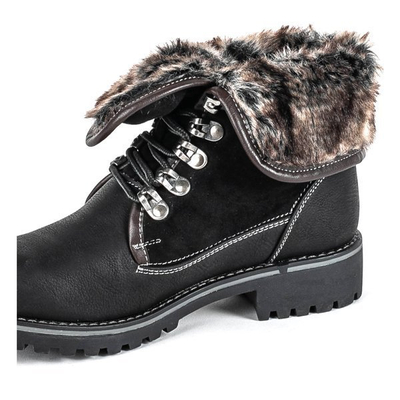 Schwarze Stiefel mit aufrollbarem Schaft Briathos - Footwear