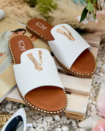 Royalfashion Жіночі шльопанці з екошкіри Cemenna