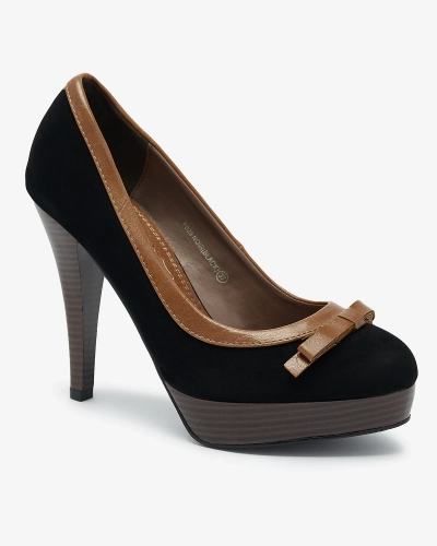 Schwarze Damenpumps mit hohem Stiletto Zistin- Footwear