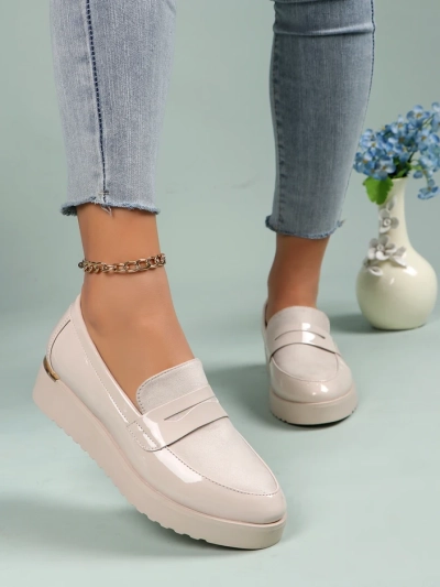 Royalfashion Damen Lackmokassins Afidale