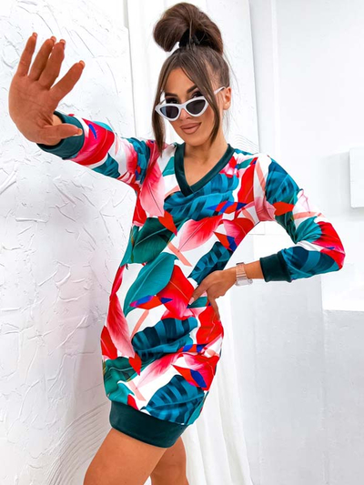 Royalfashion Damen Minikleid mit originellem Muster
