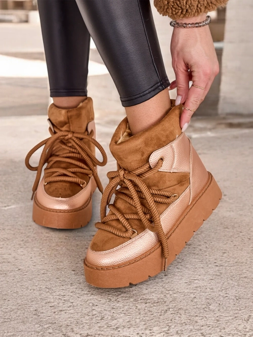 Zhinochi snihovi choboti Royalfashion Lace-up Iniuc