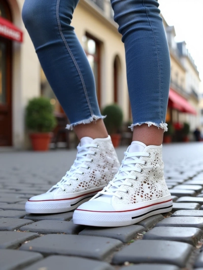 Royalfashion Damen perforierte Sneakers Limme
