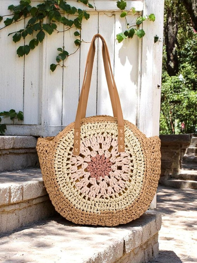 Royalfashion Strohtasche für Damen Flora Grande