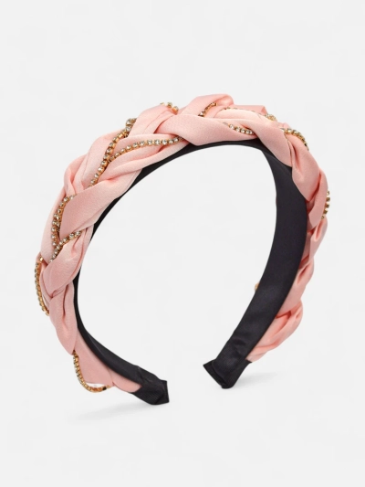 Royalfashion Haarband mit Zopfmuster, verziert mit Zirkonia