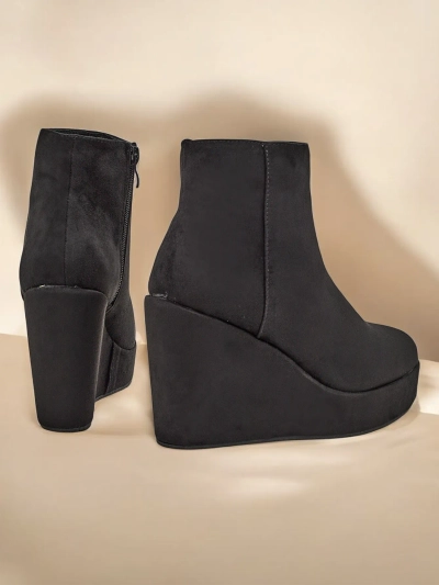 Royalfashion Damen Keilabsatz Stiefeletten Sieffa