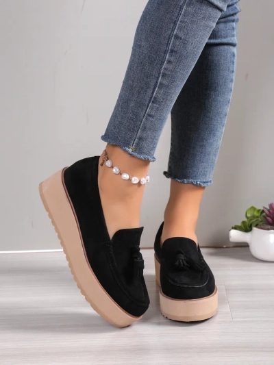 Royalfashion Damenmokassins auf einem Wedge-Absatz Ogalda