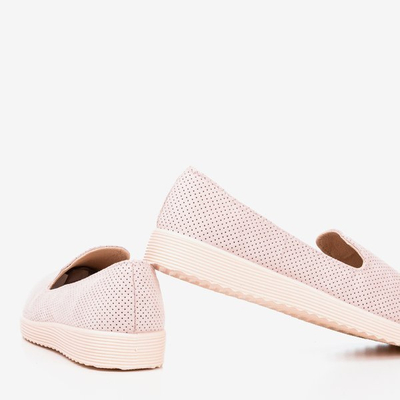 Hellrosa durchbrochene Verinda-Slipper - Schuhe 1