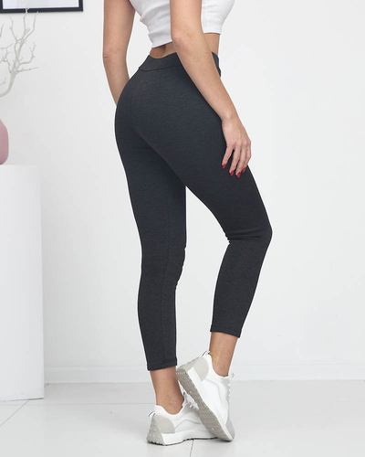 Dunkelgraue Damen-Leggings mit Isolierung - Kleidung