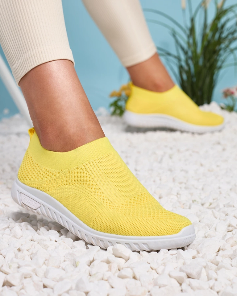 Gelbe Damen-Sportschuhe aus Stoff zum Hineinschlüpfen Gilissa - Footwear