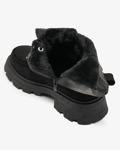 Чоботи на шнурівці Royalfashion Чорні жіночі Oroccar