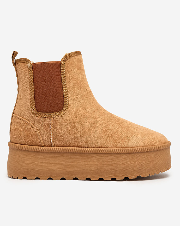 Royalfashion Braun Damen Plateau Schneestiefel Stiellsia