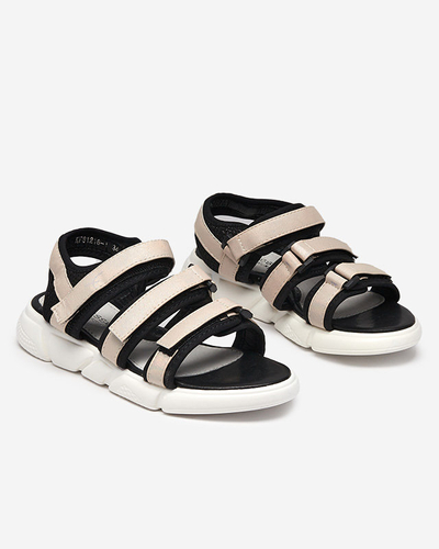 Mädchensandale mit Klettverschluss in beige Mumin-Shoes