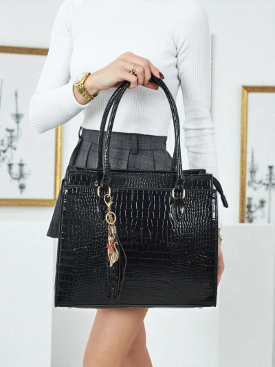 Damen Shopper Handtasche aus Öko-Leder mit Prägung Seraphyne