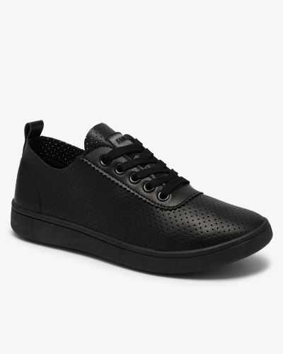 Royalfashion Damen durchbrochene Sneaker in schwarz Akeria