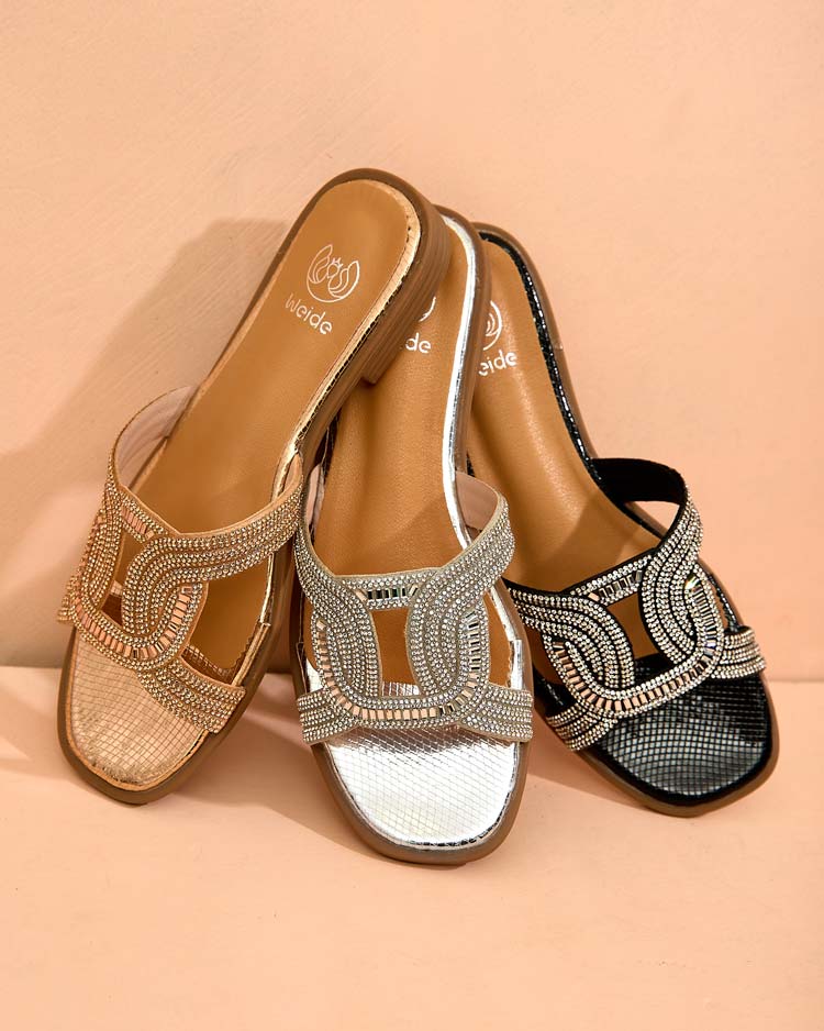 Royalfashion Women's Siff flache Sohlen Flip-Flops