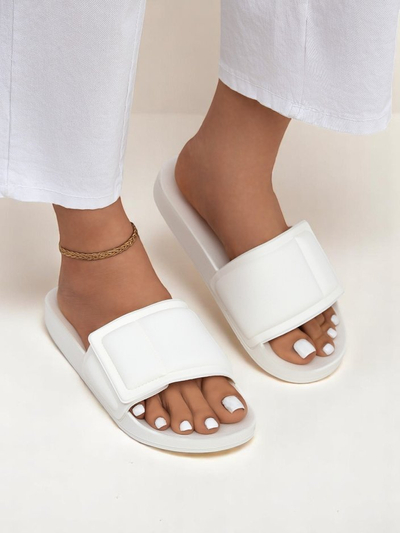 Royalfashion Damen Pantoletten mit flacher FlexiWalk Sohle