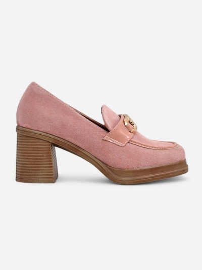 Royalfashion Damenmokassins mit Blockabsatz Qeroy
