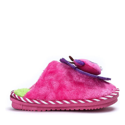 Rosa Hausschuhe mit Emi-Dekoration - Schuhe 1