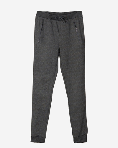 Herren-Jogginghose mit Taschen in Graphitfarbe - Kleidung