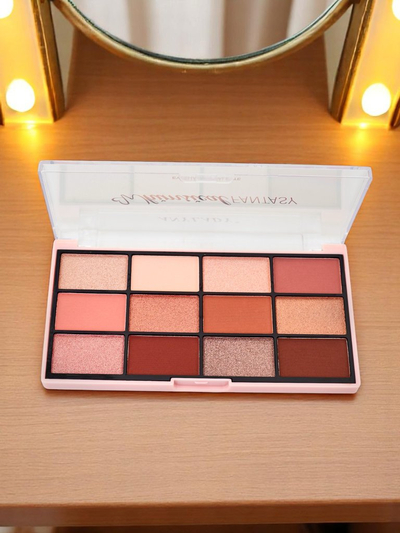 ANYLADY Palette mit 12 Lidschatten mit Glitzer- und matten Finishes Champagne Ruby Glamour