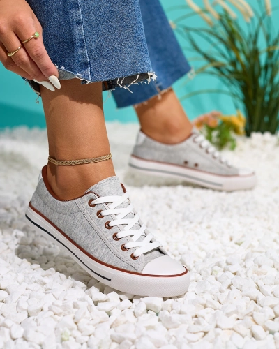 Royalfashion Hellgraue Damen Gumpy Sneakers