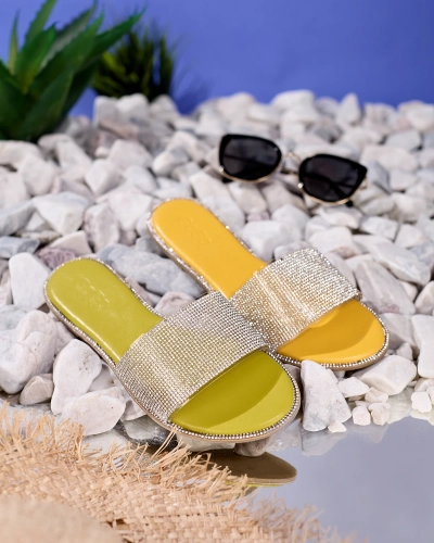 Grüne Frauenschuhe mit Zirkonia Verina - Schuhe