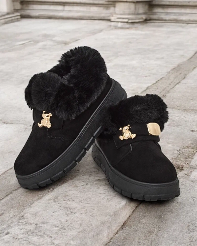 Royalfashion Damen Kurzstiefel a'la Schneestiefel Dobis