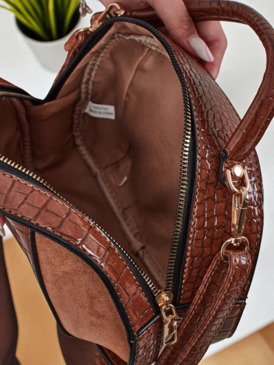 Kleine Damenhandtasche aus lackiertem Öko-Leder Lunar Space