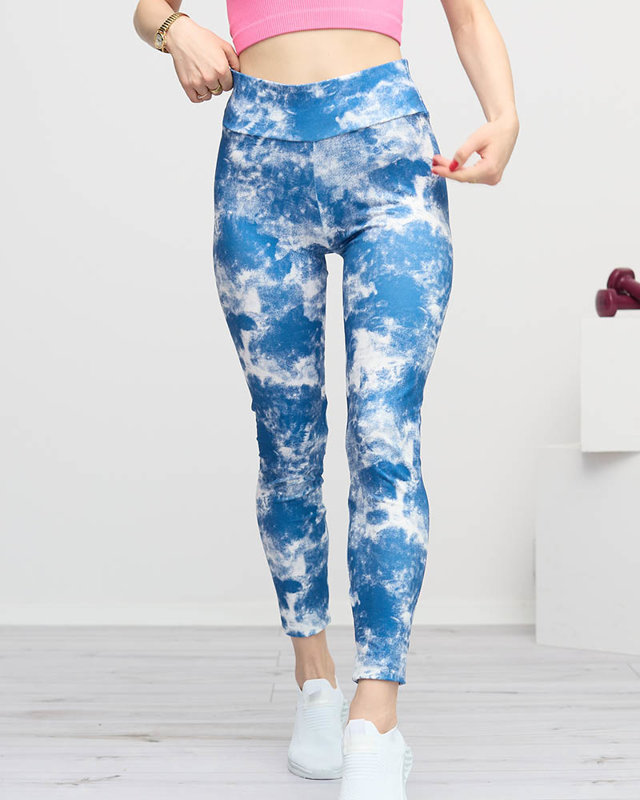 Gemusterte blaue Damengamaschen - Kleidung