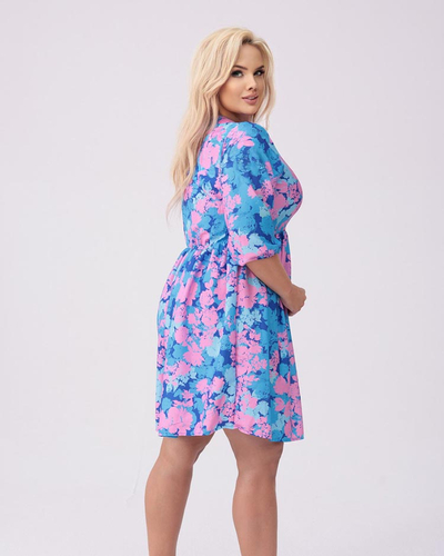 Royalfashion Knielanges Damenkleid mit Print PLUS SIZE
